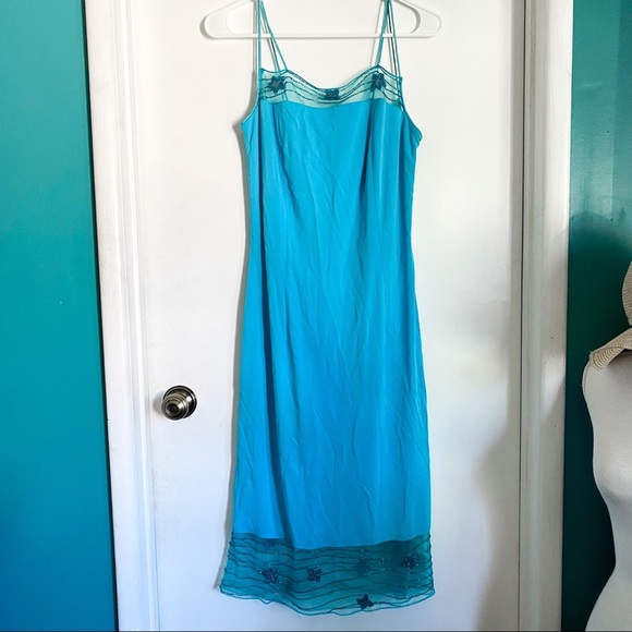 Rimini Dresses & Skirts - Rimini Vintage Blue Beaded Vintage Inspired Dress 10